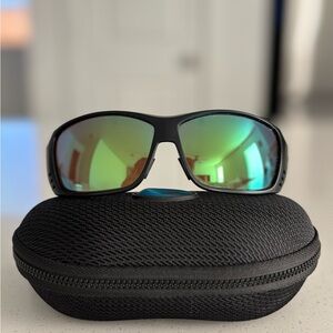 Costa Black Sunglasses with Blue Accents